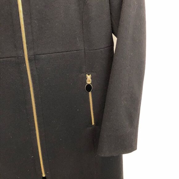 Tahari black wool fully lined zip up coat - Picture 4 of 6